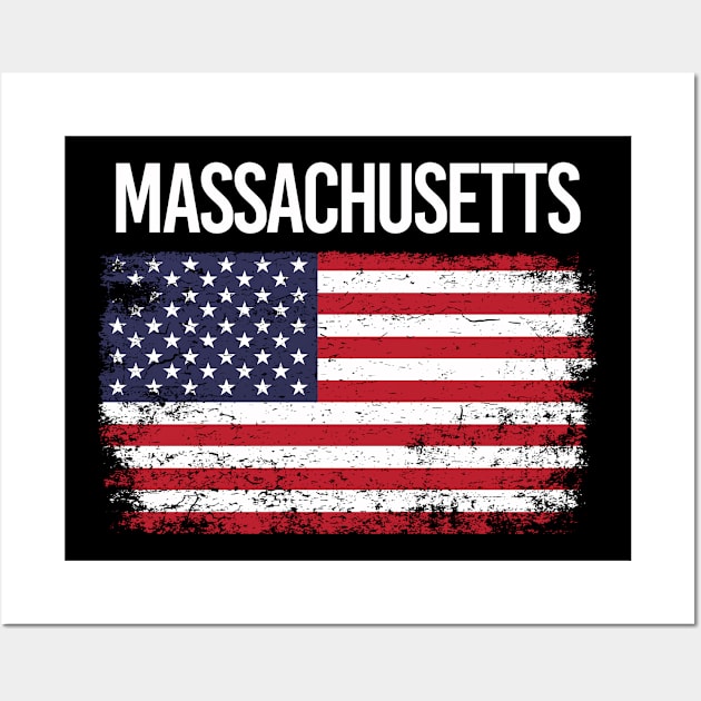 The American Flag Massachusetts Wall Art by flaskoverhand